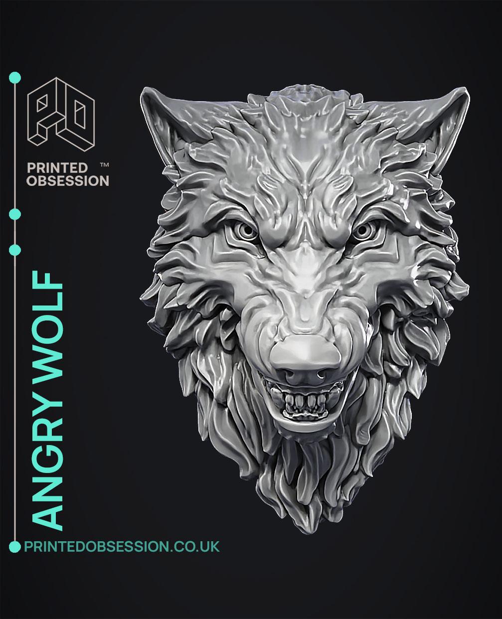 Angry Wolf - Wall Decoration 3d model