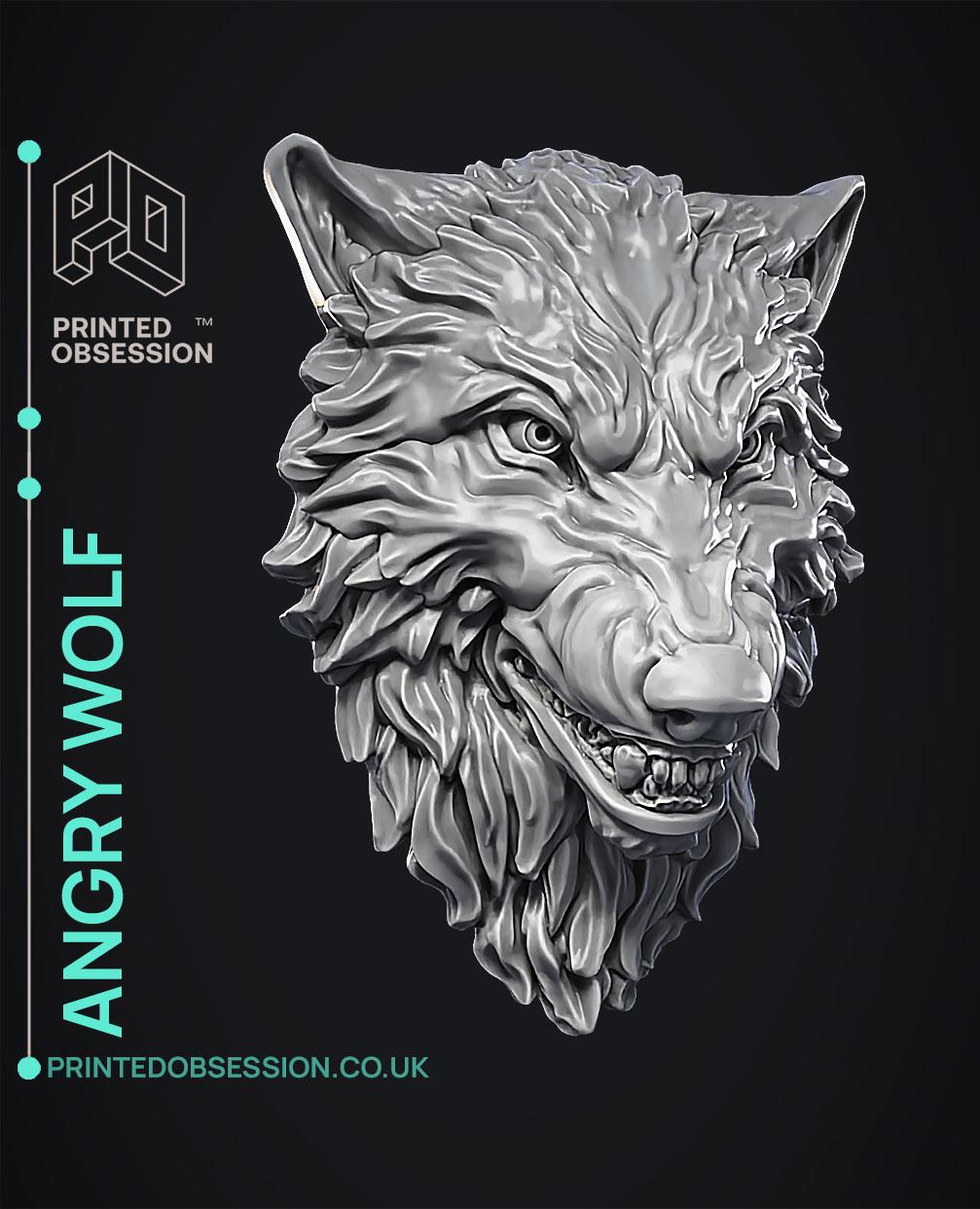 Angry Wolf - Wall Decoration 3d model