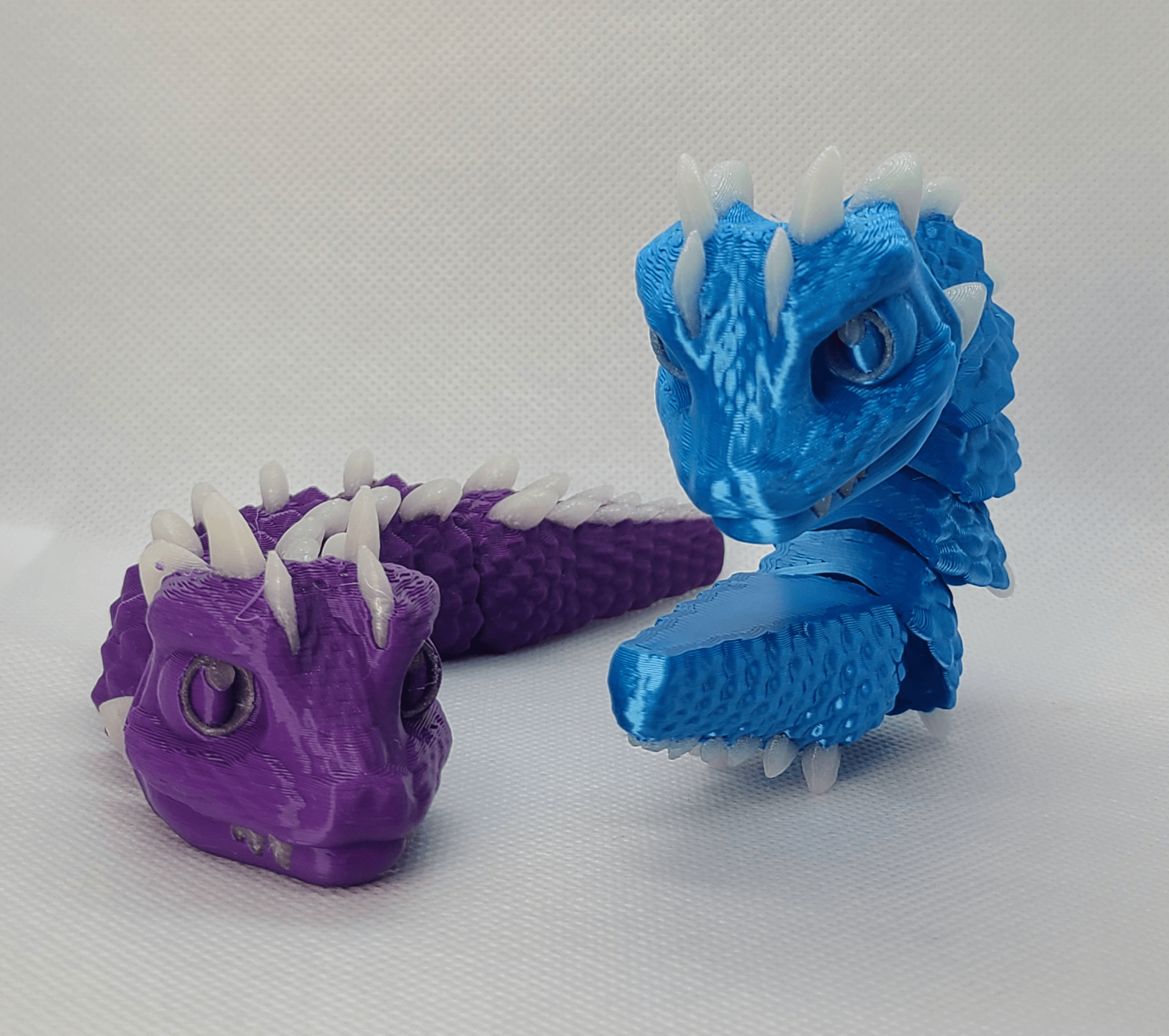 Baby Basilisk (Short) - Articulated Snap-Flex Fidget 3d model