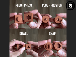 Plug, Dowel, Snap - Connectors 3d model