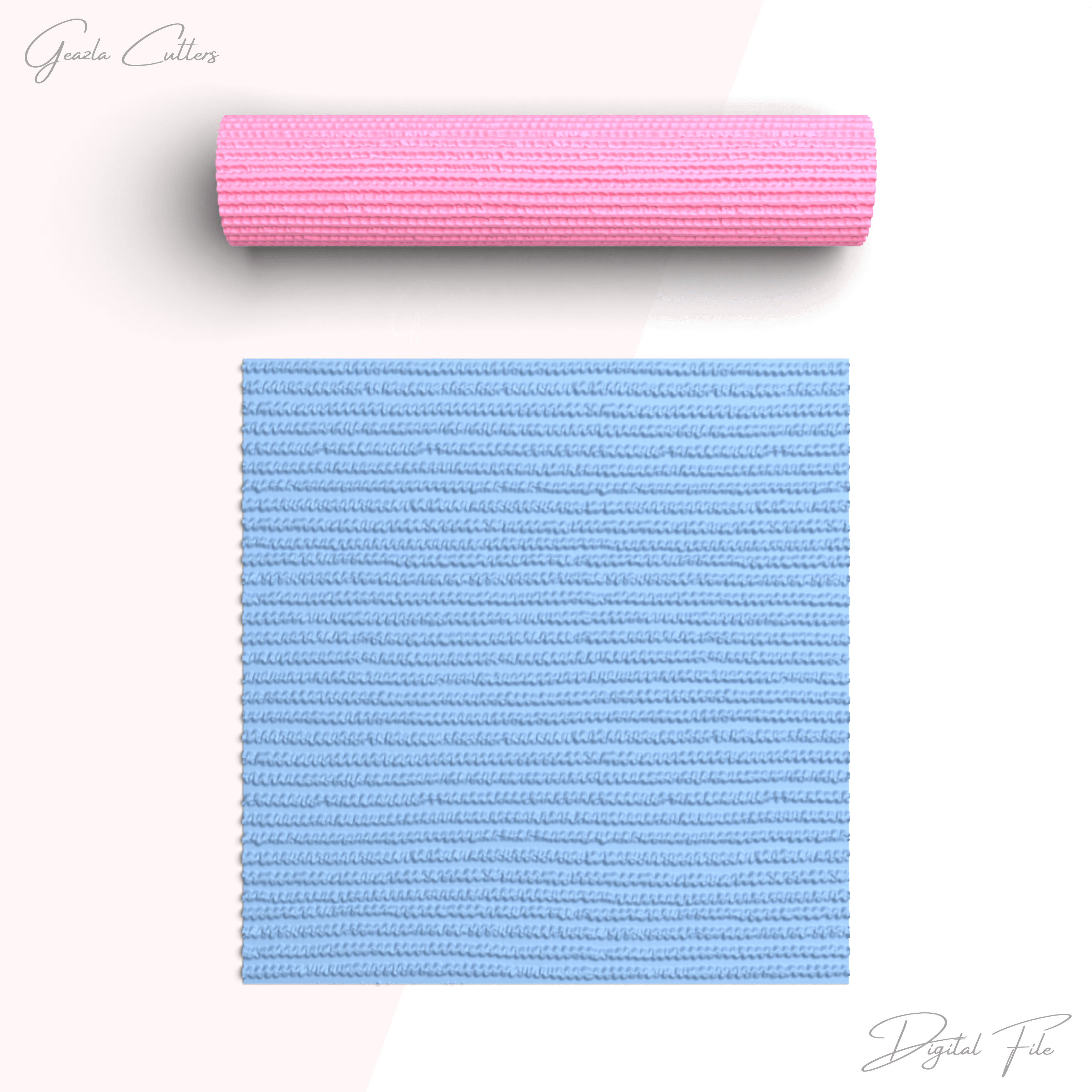 Knit Texture Roller For Polymer Clay, Knitted Clay Texture Rolling Pin, Clay Tool, No: 1423 3d model