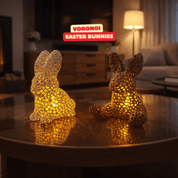 EASTER BUNNY TEALIGHTS (VORONOI) / EASTER DECOR / BUNNY DECOR / MODERN DECOR / LIGHT AMBIENTE 3d model