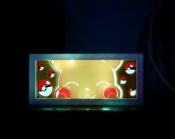 Cute Pikachu- LED Lightbox - NO AMS NEEDED 3d model