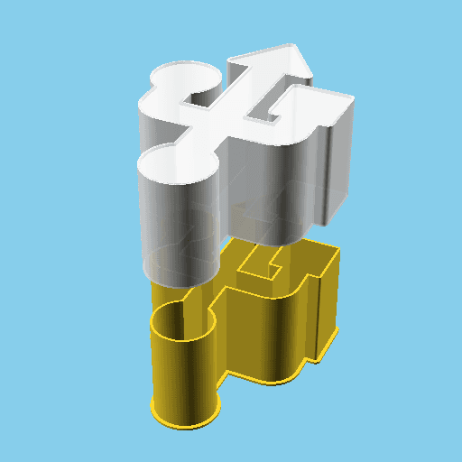 USB Symbol, nestable box (v1) 3d model