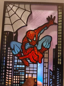 Spiderman Stained Glass Light Box 3d model