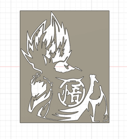 San Goku - Dragon Ball wall art 3d model