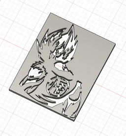 San Goku - Dragon Ball wall art 3d model