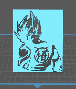 San Goku - Dragon Ball wall art 3d model