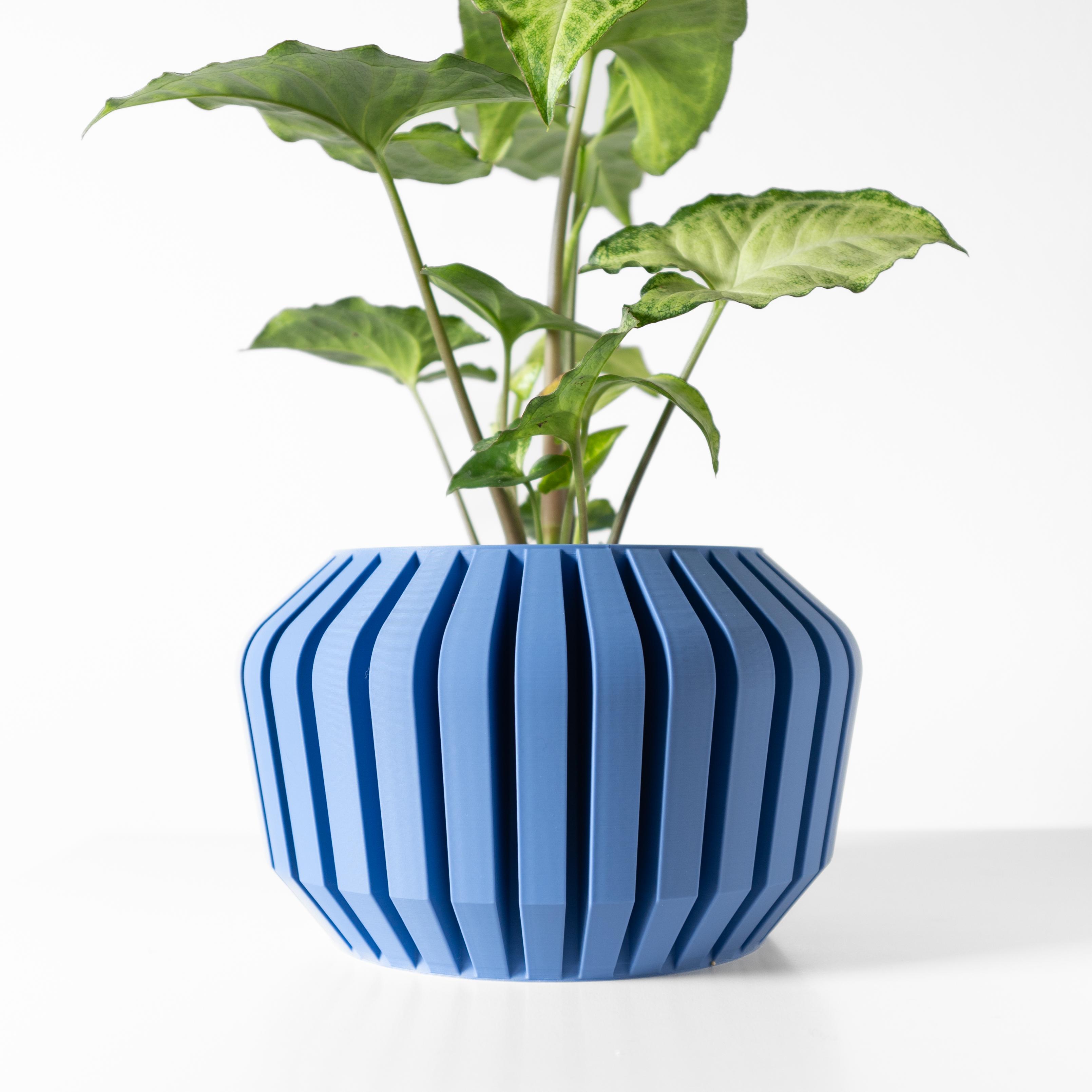 The Vaki Planter Pot with Drainage Tray & Stand: Modern and Unique Home Decor for Plants 3d model