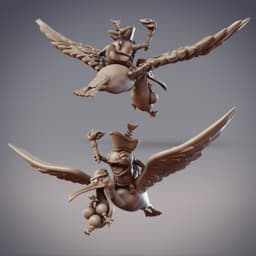 Pirate Bomber Squad - Zulrida, Sommos Pyraja Pirate and Umu, Pelican Bomber (Pre-supported) 3d model