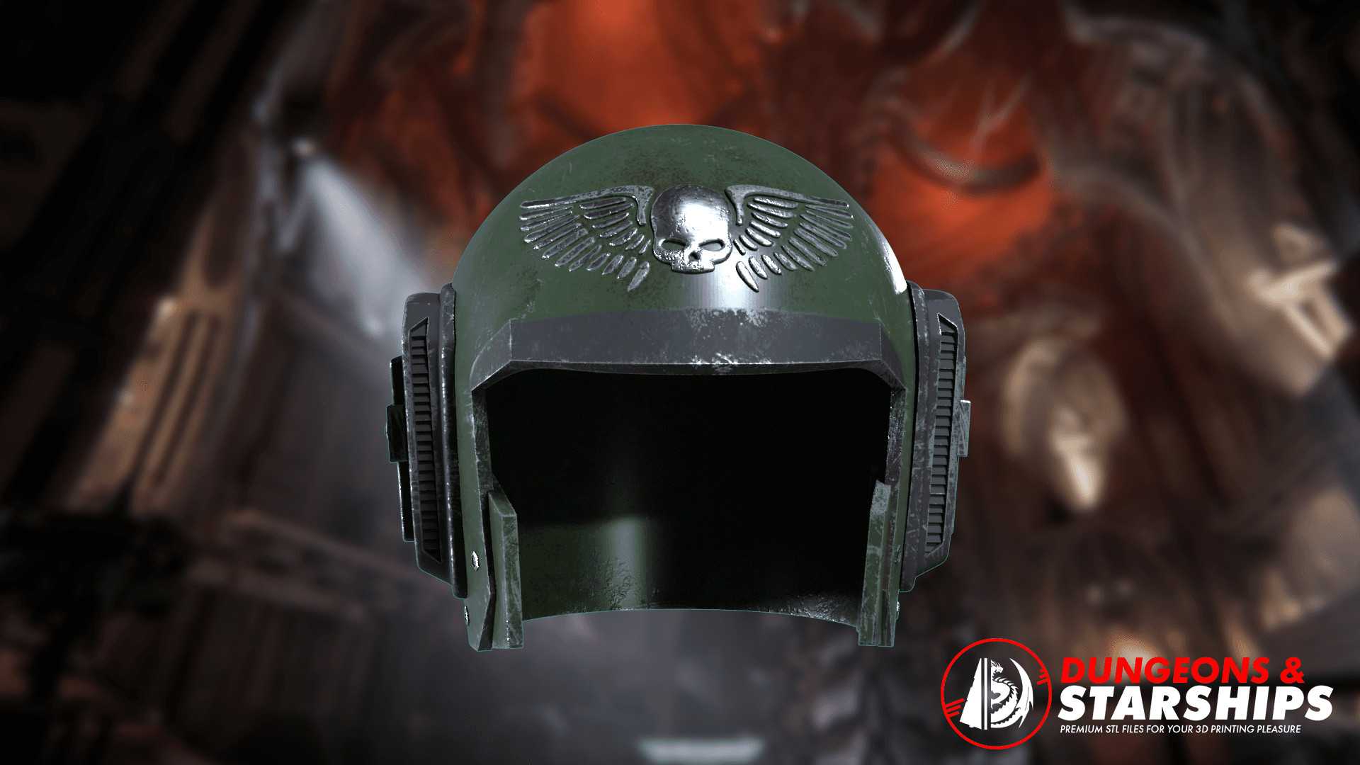 Imperial Guardsman Helmet - Warhammer 3d model