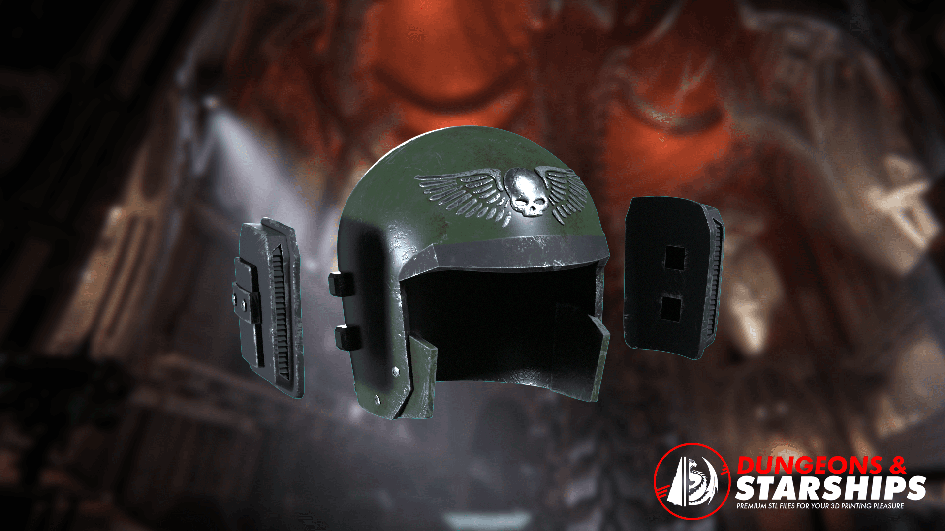 Imperial Guardsman Helmet - Warhammer 3d model