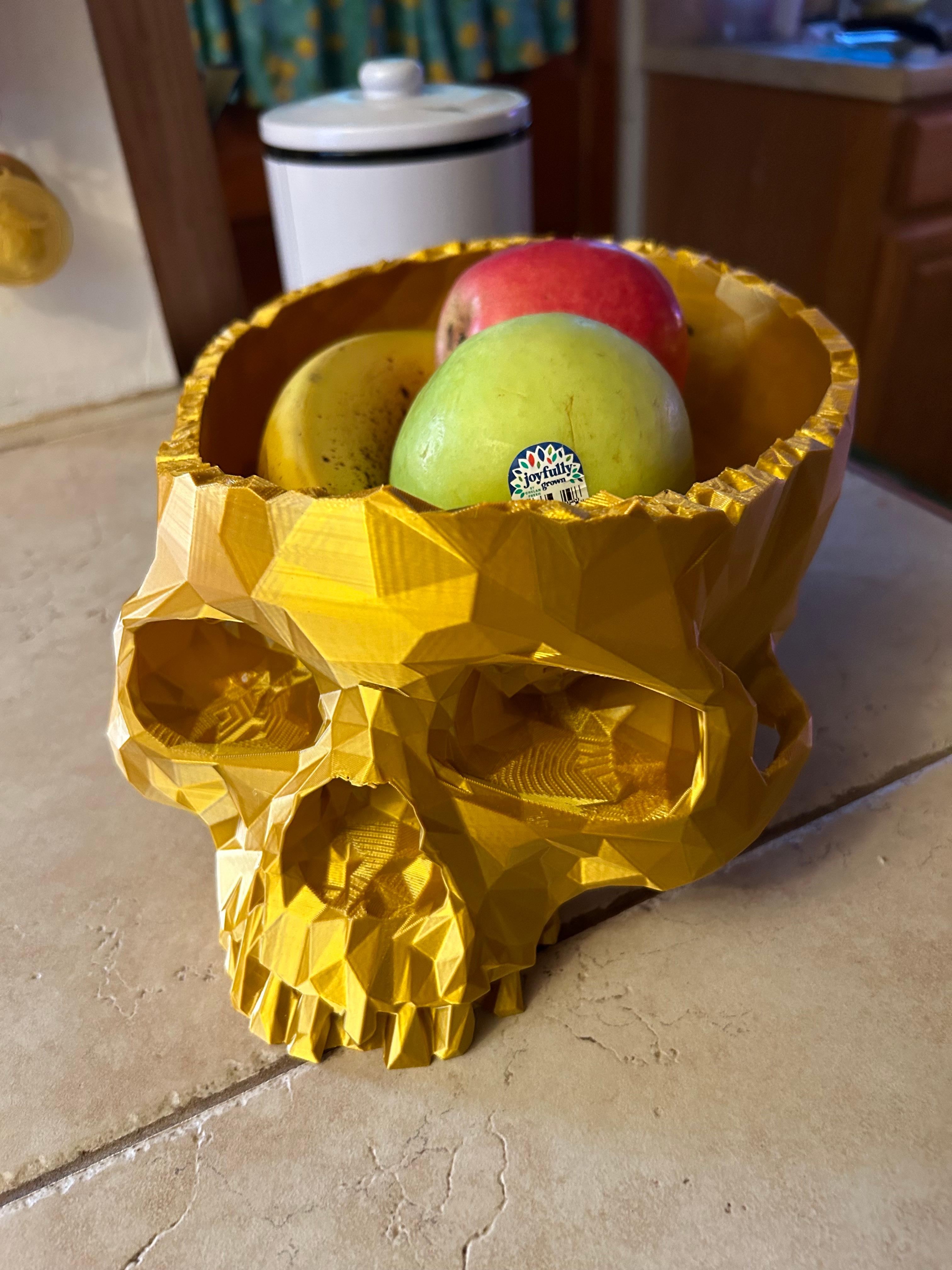 Semi-LowPoly Skull Bowl 3d model