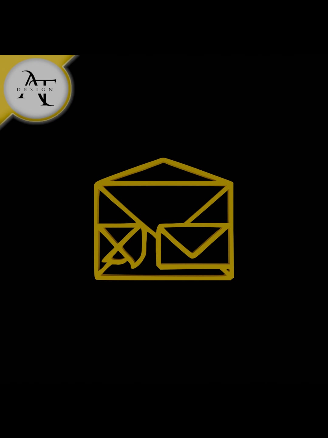 Simple Letter Symbol - 2D Art 3d model