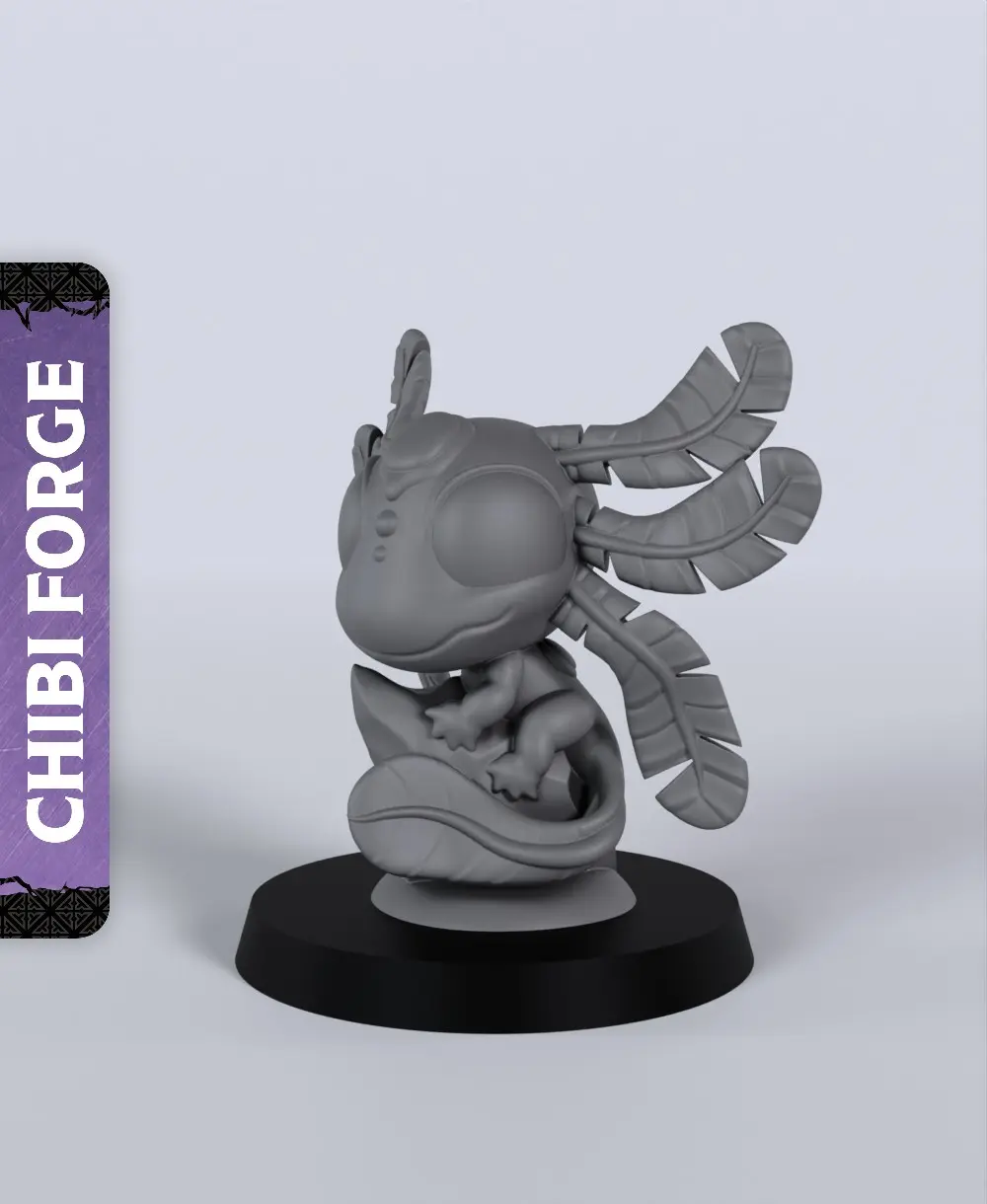 Axolotl - With Free Dragon - 5e DnD Inspired for RPG and Wargamers 3d model