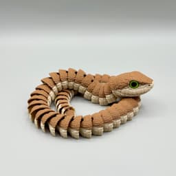 Articulated Boomslang snake | Pre-Painted + Optional 12 mm Glass Eye Version 3d model