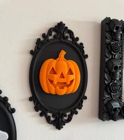 Halloween Pumpkin Wall Frame – Gothic Home Decor 3d model