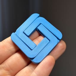 Four-sided lock puzzle 3d model