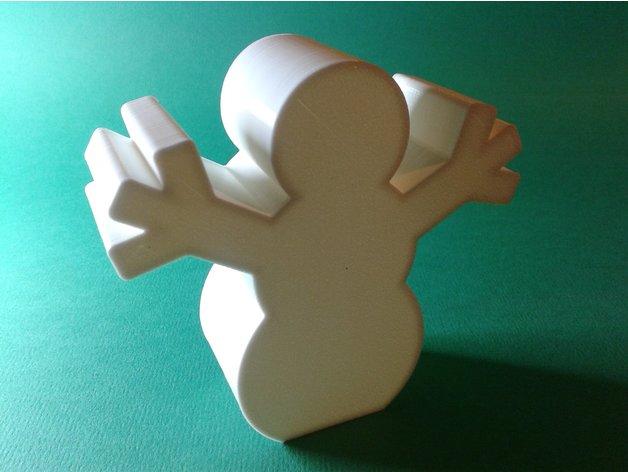 Snowman nestable box (v1) 3d model