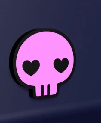 Heart Skull - LED Strip compatible 3d model