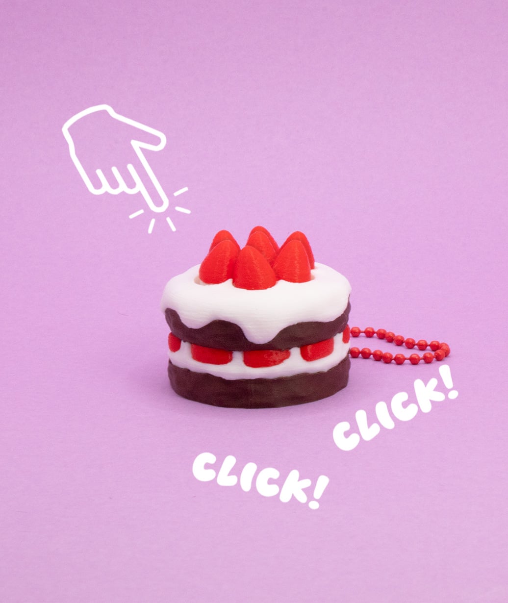 Chocolate Strawberry Cake Fidget Clicker 3d model