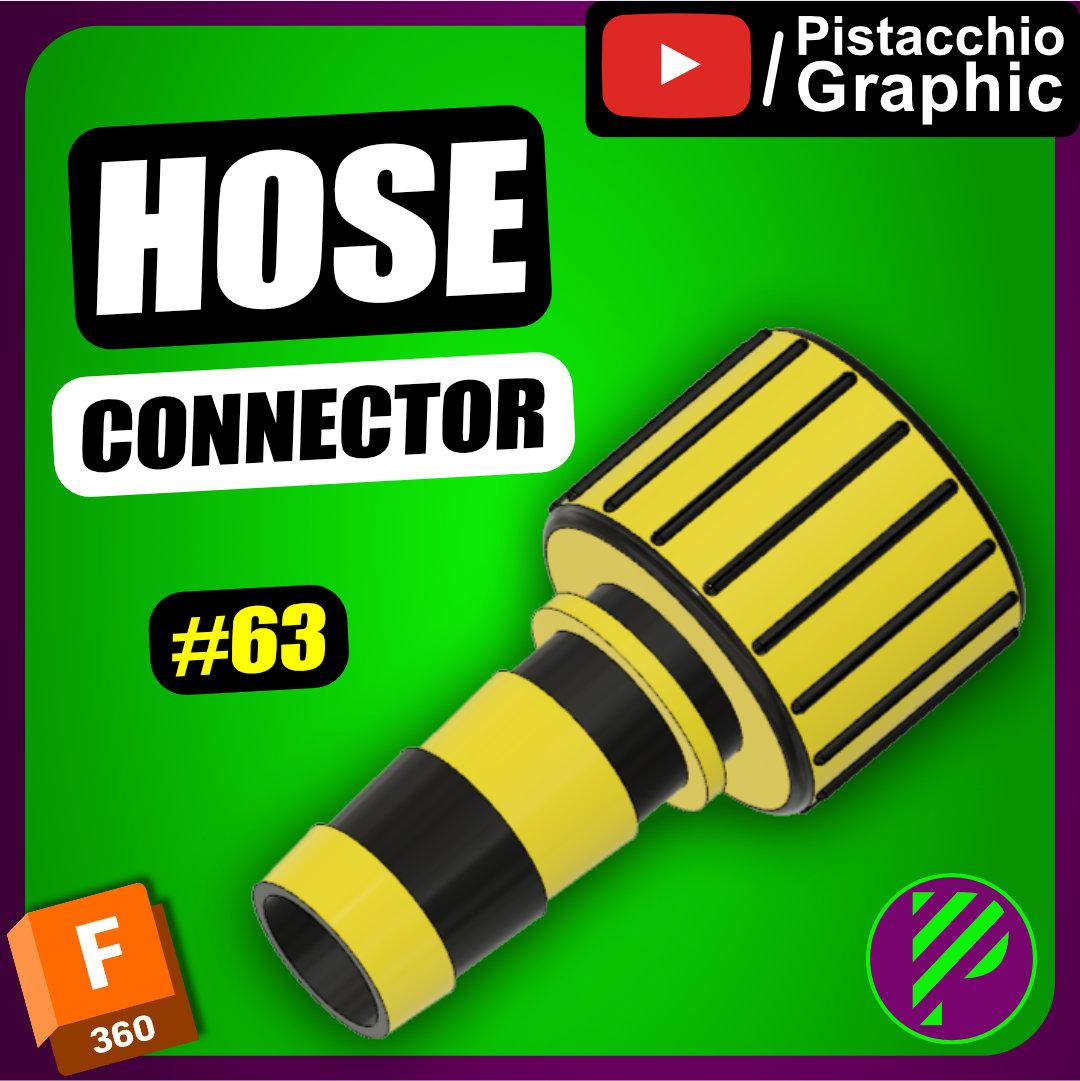 #63 Hose Connector | Fusion 360 | Pistacchio Graphic 3d model