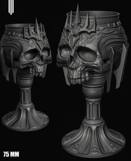 Throne of the Damned – Gothic Skull Goblet 3d model