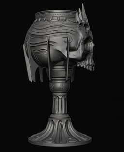 Throne of the Damned – Gothic Skull Goblet 3d model