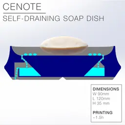 CENOTE | Self-Draining Soap Dish 3d model