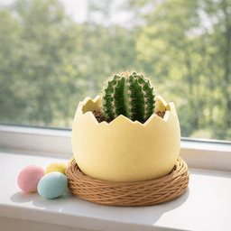 Broken Egg Planter | Easter Egg Pot in Nest | Spring Succulent Planter - Flower Pot 3d model