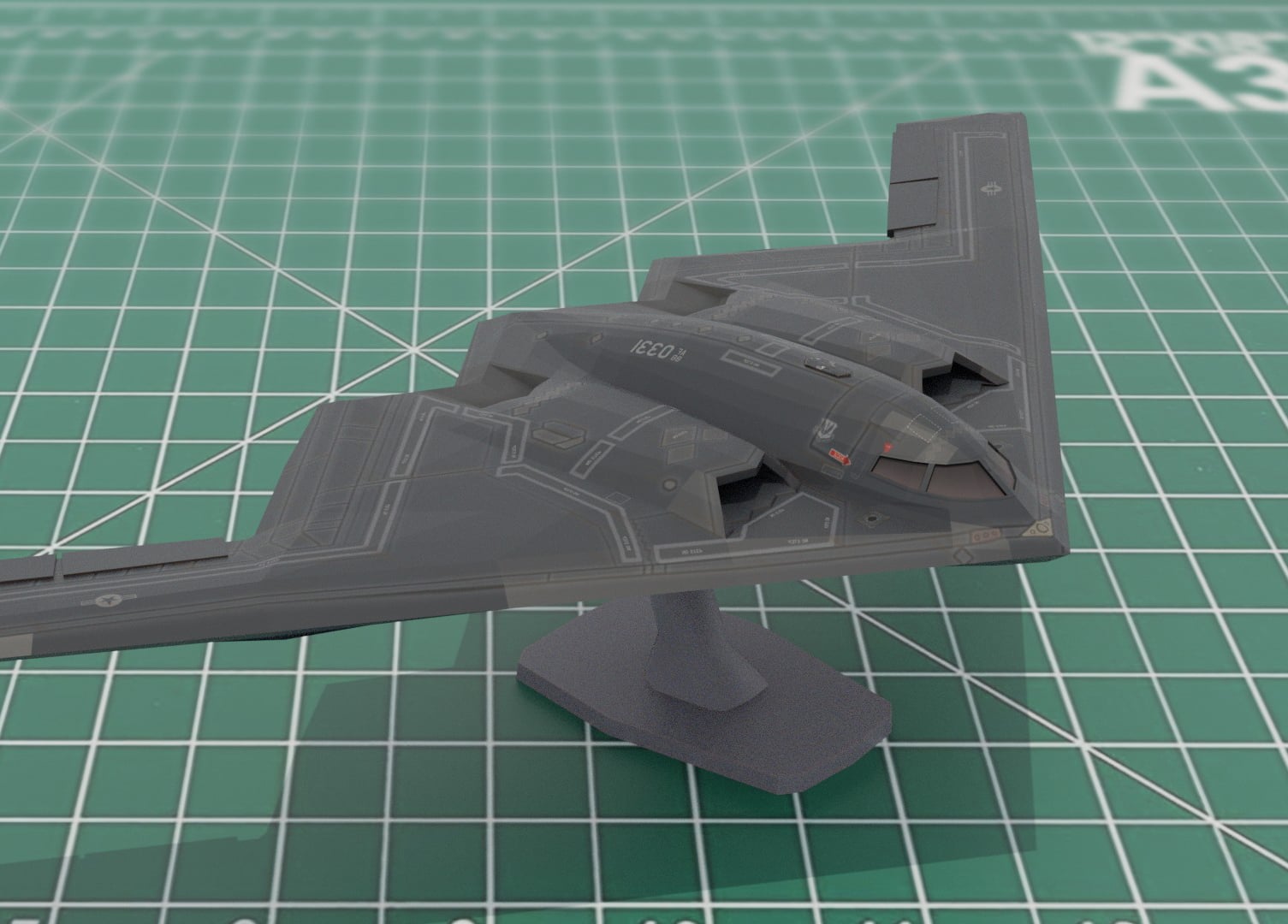 B2 Spirit Stealth Bomber 1:300 Scale 3D Print Model 3d model