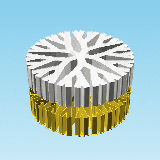 Fract5-2-2-2, nestable box (v2) 3d model