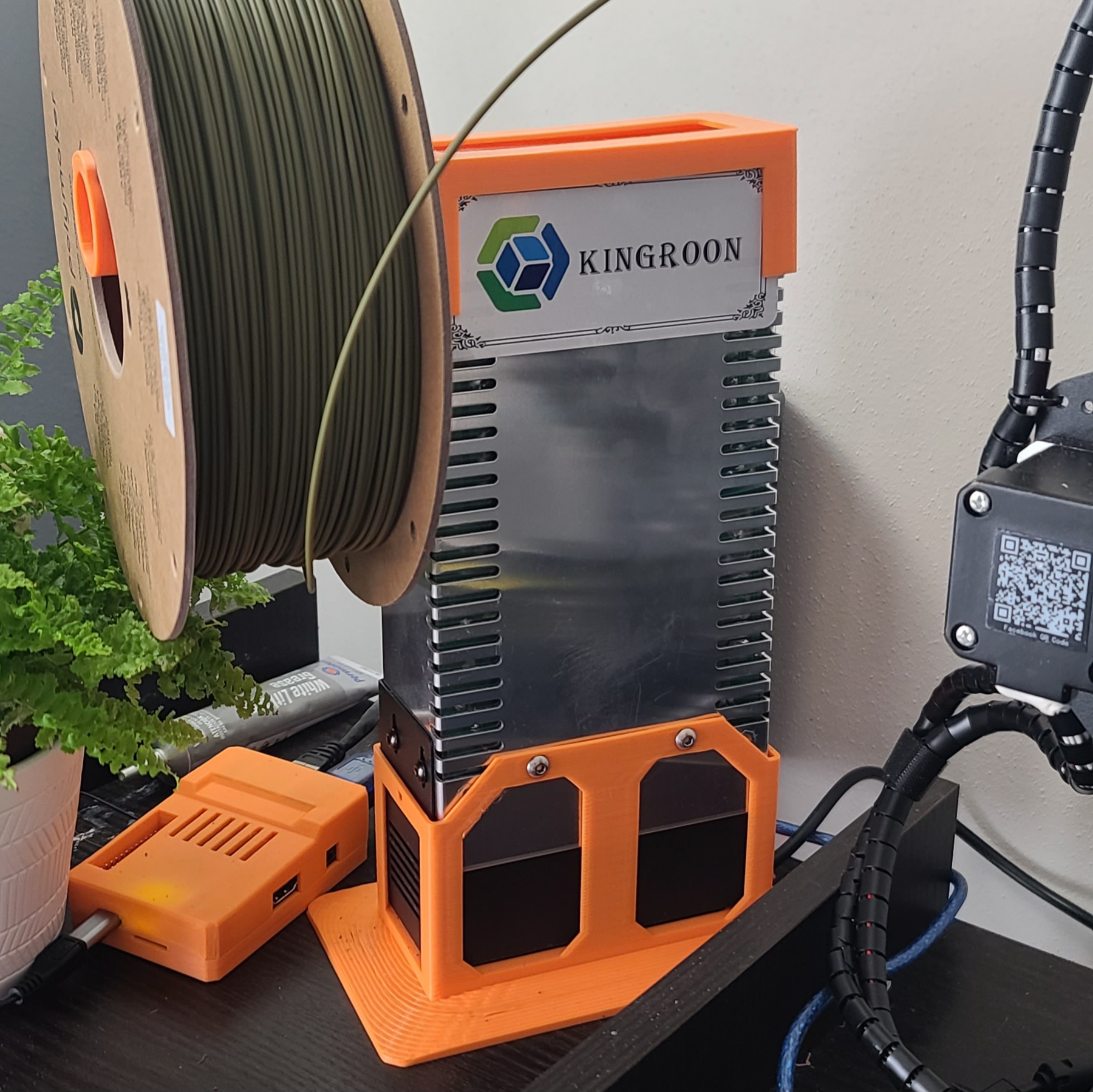 Powermod Spool Holder - For Kingroon and other external power supplies 3d model