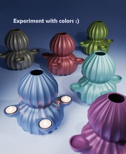 Vase & Tealight Holder 3d model