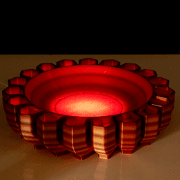 Geometric Sunlight (Aura Bowls) - Uses Bambu Led Light Disc 3d model