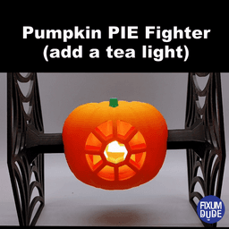 Pumpkin PIE Fighter 2024 Remaster (Halloween Themed Star Wars TIE Fighter) 3d model