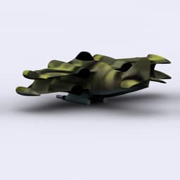Futuristic Biplane v2 3d model