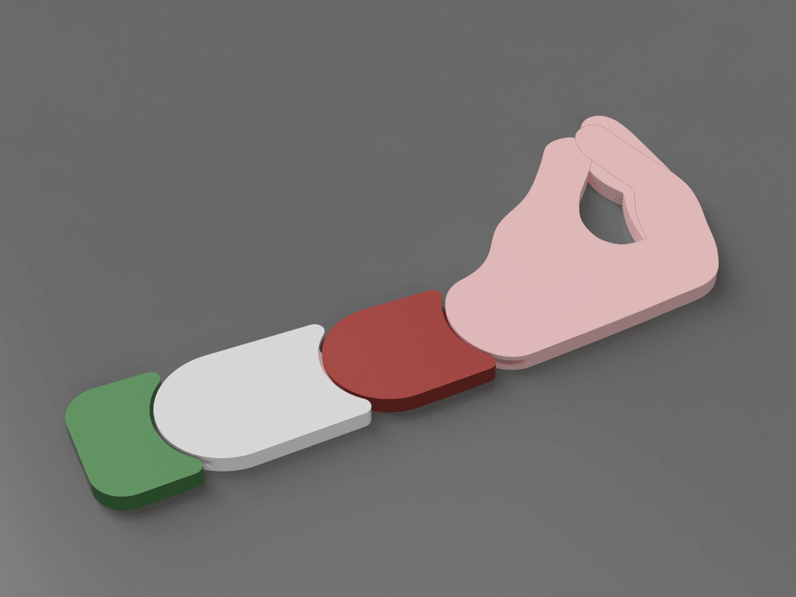 Flexy Italian Hand 3d model