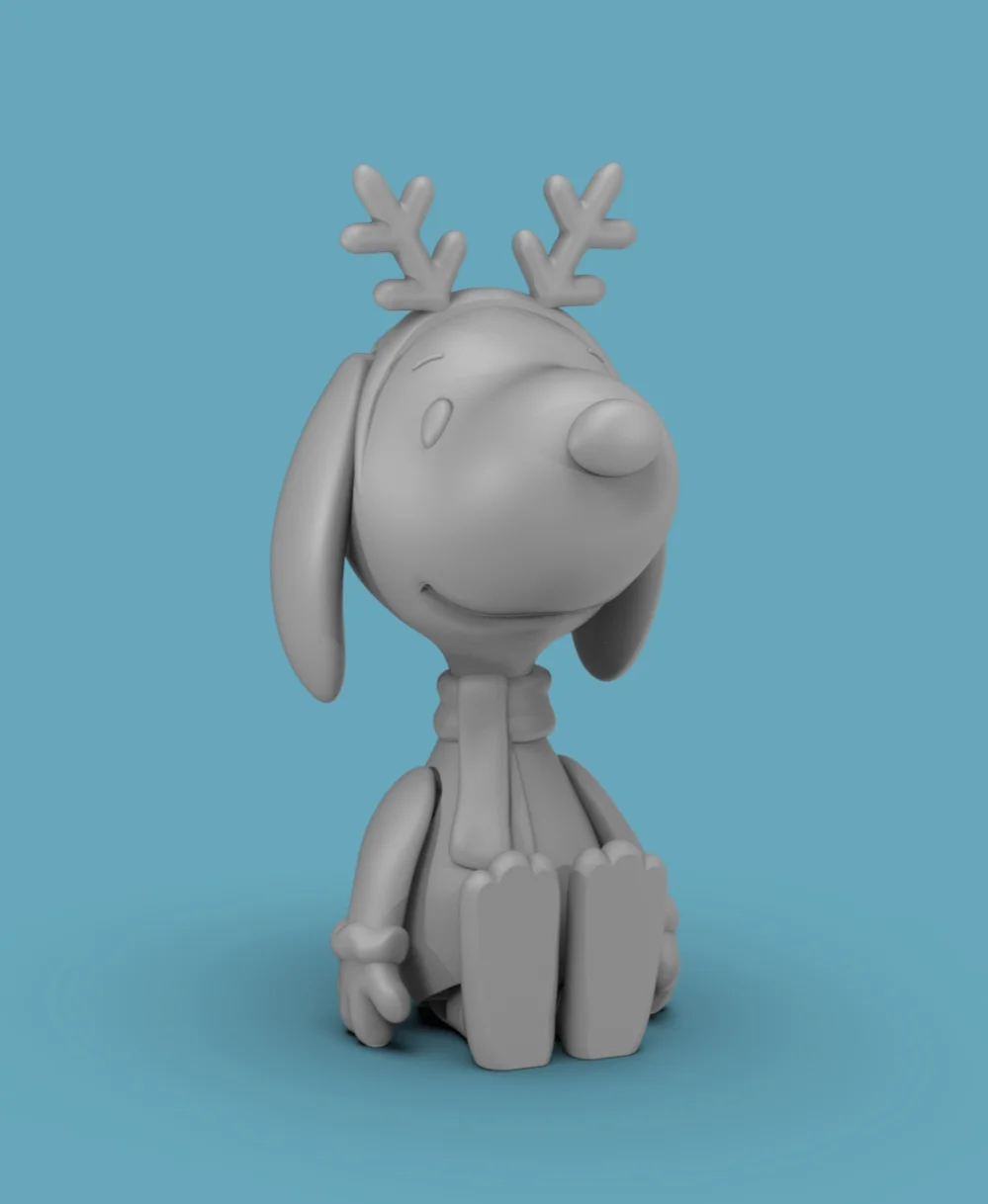 Holiday FLEXI Snoopy -Keychain/Bag Dangle/Ornament 3d model