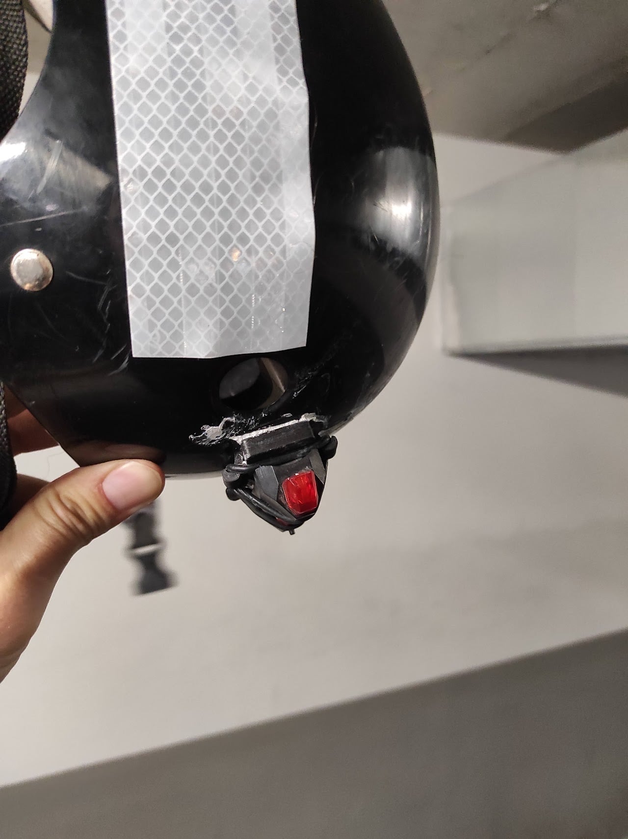 Bike helmet light clip 3d model