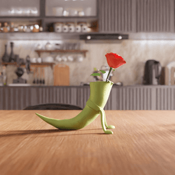 Whimsical Anthropomorphic Drinking Horn Vase 3d model