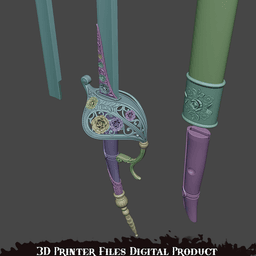 Fantasy Lea Monad Cosplay Rose Sword Lies of P Overture 3d model