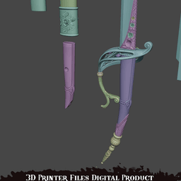 Fantasy Lea Monad Cosplay Rose Sword Lies of P Overture 3d model