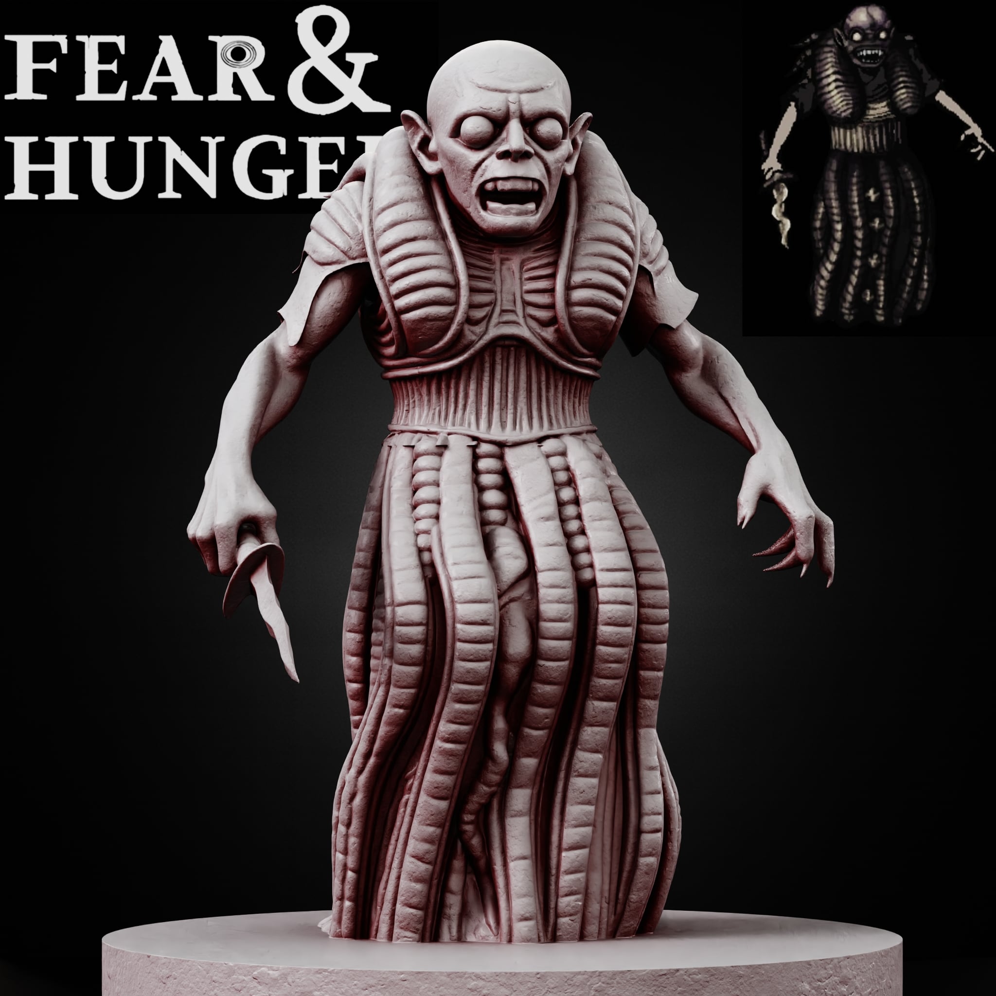 FEAR AND HUNGER HAG TABLETOP D&D RPG miniature figurine – scale STL Fan Art 3d model