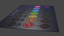 CHAKRAS CHART TILE 3d model