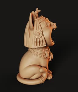 Egyptian Cat Goddess Planter STL | Décor 3D Print | Functional 3d model