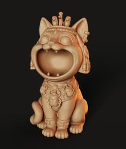 Egyptian Cat Goddess Planter STL | Décor 3D Print | Functional 3d model