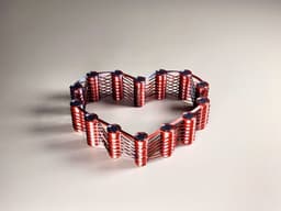 Woven Heart Strings Art 3d model