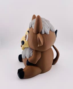 Fuzzy Cow Sitting 3d model