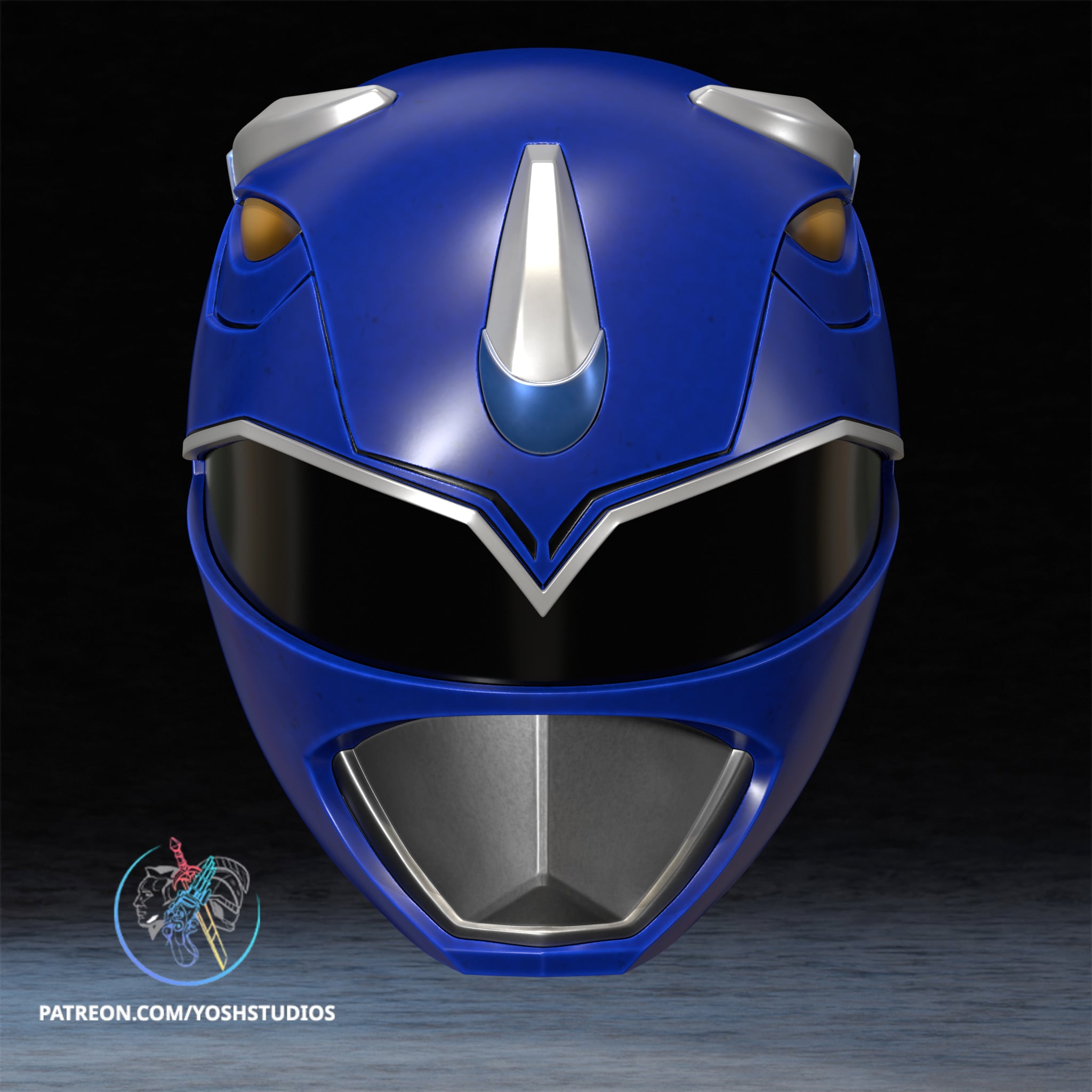 OG Blue Helmet 3D Printer STL File 3d model